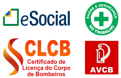 Logo eSocial, SST, CLCB e AVCB